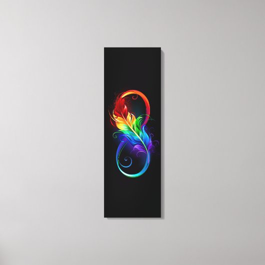 Infineensymbool met regenboogvanger canvas afdruk (Voorkant)