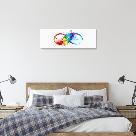 Infineensymbool met regenboogvanger canvas afdruk (Insitu (Slaapkamer))