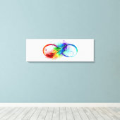 Infineensymbool met regenboogvanger canvas afdruk (Insitu (Houten vloer))