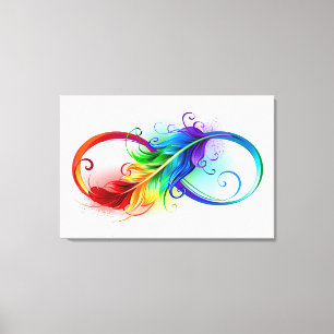 Infineensymbool met regenboogvanger canvas afdruk