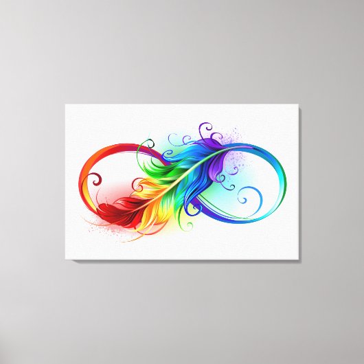 Infineensymbool met regenboogvanger canvas afdruk (Voorkant)