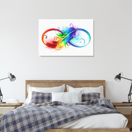 Infineensymbool met regenboogvanger canvas afdruk (Insitu (Slaapkamer))