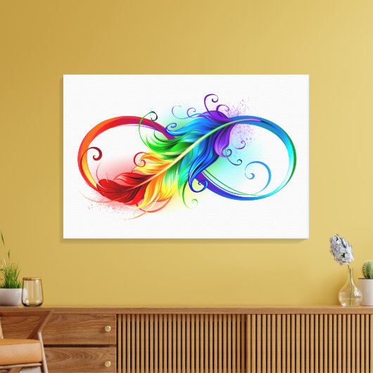 Infineensymbool met regenboogvanger canvas afdruk (Insitu (Woonkamer))