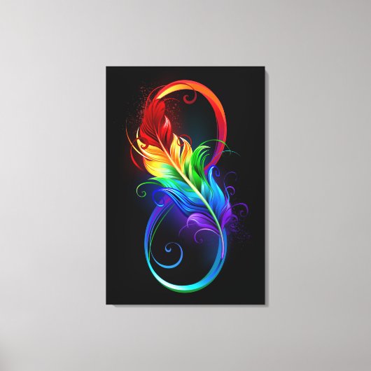Infineensymbool met regenboogvanger canvas afdruk (Voorkant)