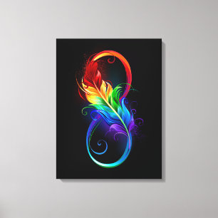 Infineensymbool met regenboogvanger canvas afdruk