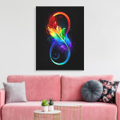 Infineensymbool met regenboogvanger canvas afdruk (Insitu (Woonkamer))