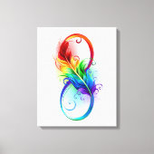 Infineensymbool met regenboogvanger canvas afdruk (Voorkant)