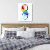 Infineensymbool met regenboogvanger canvas afdruk (Insitu (Slaapkamer))