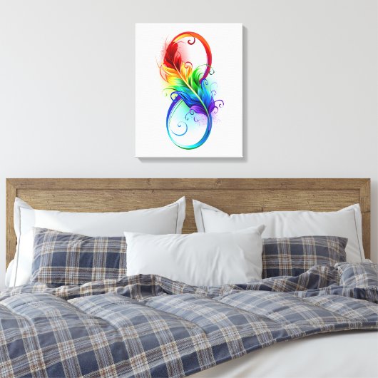 Infineensymbool met regenboogvanger canvas afdruk (Insitu (Slaapkamer))