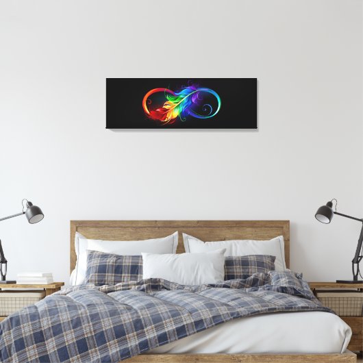 Infineensymbool met regenboogvanger canvas afdruk (Insitu (Slaapkamer))