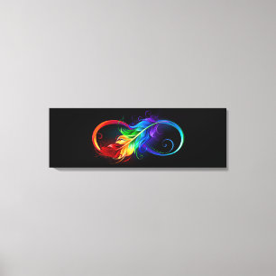 Infineensymbool met regenboogvanger canvas afdruk