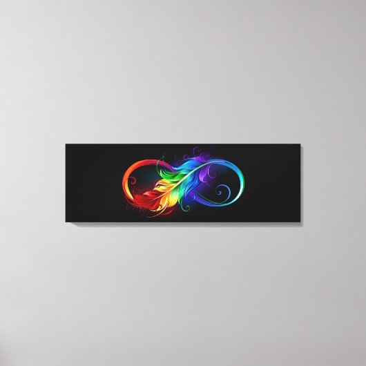 Infineensymbool met regenboogvanger canvas afdruk (Voorkant)