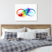 Infineensymbool met regenboogvanger canvas afdruk (Insitu (Slaapkamer))