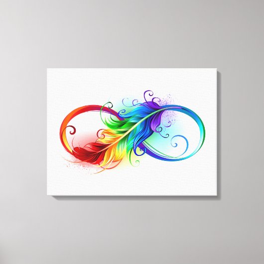 Infineensymbool met regenboogvanger canvas afdruk (Voorkant)
