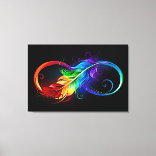 Infineensymbool met regenboogvanger canvas afdruk