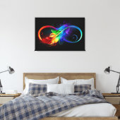 Infineensymbool met regenboogvanger canvas afdruk (Insitu (Slaapkamer))