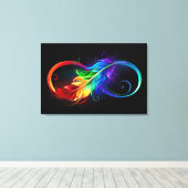 Infineensymbool met regenboogvanger canvas afdruk (Insitu (Houten vloer))