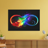 Infineensymbool met regenboogvanger canvas afdruk (Insitu (Woonkamer))