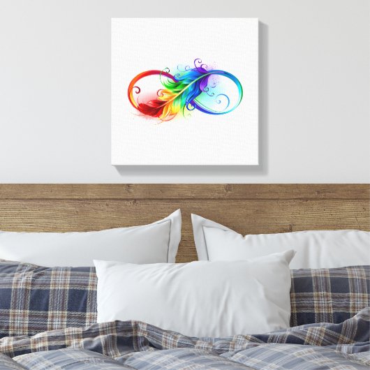 Infineensymbool met regenboogvanger canvas afdruk (Insitu (Slaapkamer))