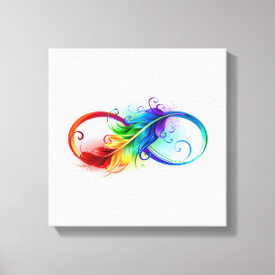Infineensymbool met regenboogvanger canvas afdruk