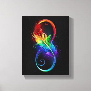 Infineensymbool met regenboogvanger canvas afdruk