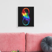 Infineensymbool met regenboogvanger canvas afdruk (Insitu (Woonkamer))