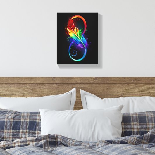 Infineensymbool met regenboogvanger canvas afdruk (Insitu (Slaapkamer))