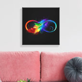 Infineensymbool met regenboogvanger canvas afdruk (Insitu (Woonkamer))