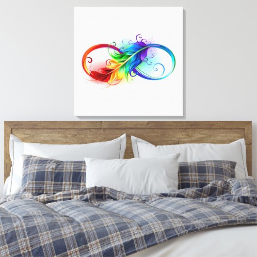 Infineensymbool met regenboogvanger canvas afdruk (Insitu (Slaapkamer))