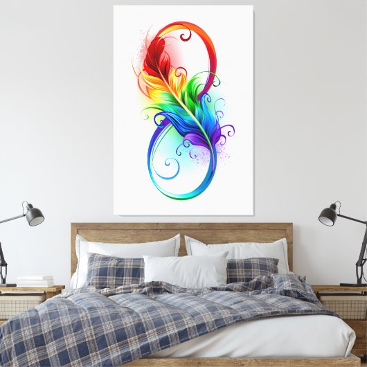 Infineensymbool met regenboogvanger canvas afdruk (Insitu (Slaapkamer))