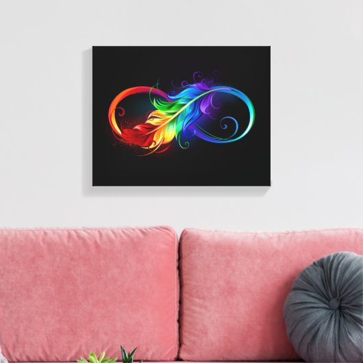 Infineensymbool met regenboogvanger canvas afdruk (Insitu (Woonkamer))