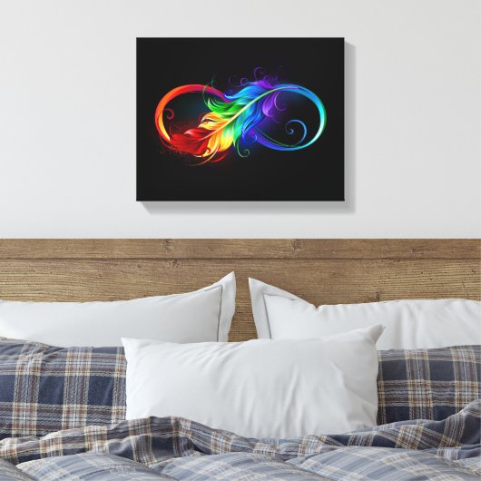 Infineensymbool met regenboogvanger canvas afdruk (Insitu (Slaapkamer))