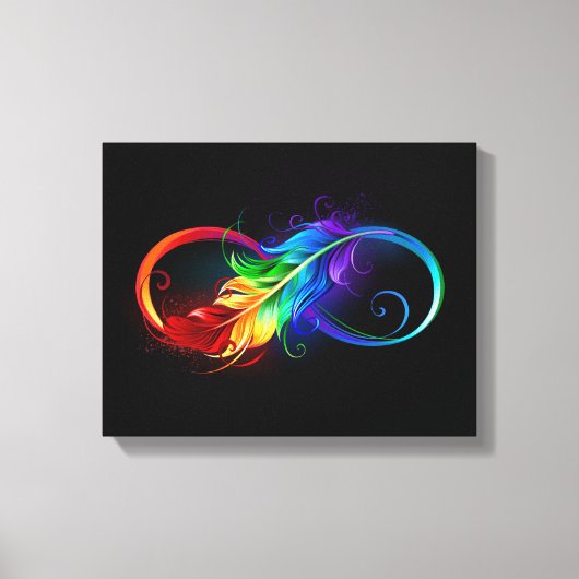 Infineensymbool met regenboogvanger canvas afdruk (Voorkant)