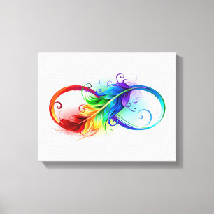 Infineensymbool met regenboogvanger canvas afdruk