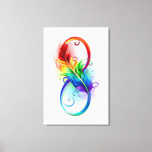 Infineensymbool met regenboogvanger canvas afdruk
