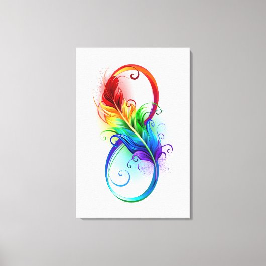 Infineensymbool met regenboogvanger canvas afdruk (Voorkant)