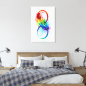 Infineensymbool met regenboogvanger canvas afdruk (Insitu (Slaapkamer))