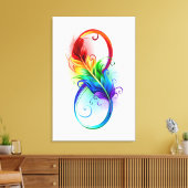 Infineensymbool met regenboogvanger canvas afdruk (Insitu (Woonkamer))