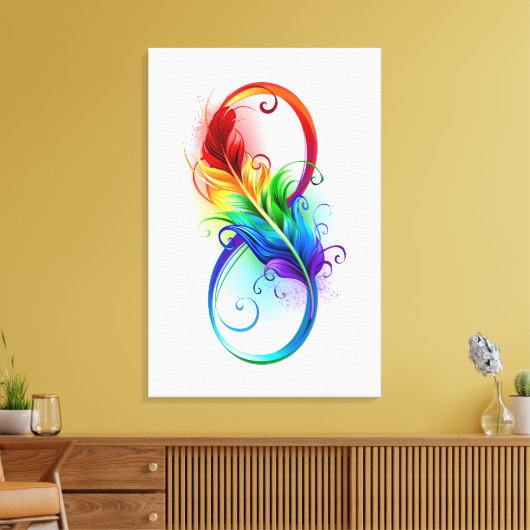 Infineensymbool met regenboogvanger canvas afdruk (Insitu (Woonkamer))