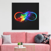 Infineensymbool met regenboogvanger canvas afdruk (Insitu (Woonkamer))
