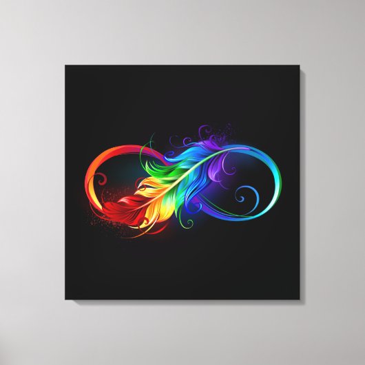 Infineensymbool met regenboogvanger canvas afdruk (Voorkant)