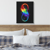 Infineensymbool met regenboogvanger canvas afdruk (Insitu (Slaapkamer))