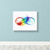 Infineensymbool met regenboogvanger canvas afdruk (Insitu (Houten vloer))