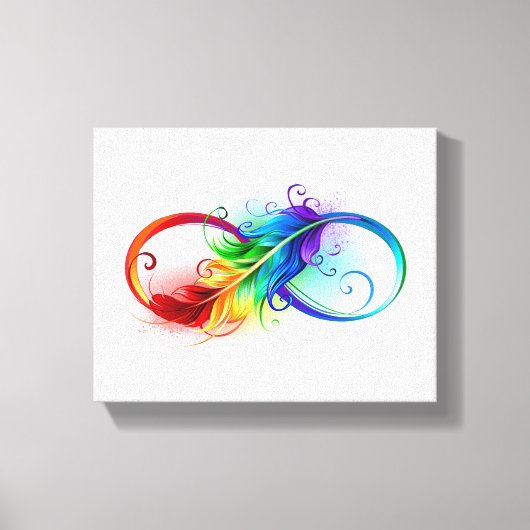 Infineensymbool met regenboogvanger canvas afdruk (Voorkant)