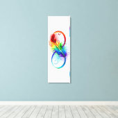 Infineensymbool met regenboogvanger canvas afdruk (Insitu (Houten vloer))