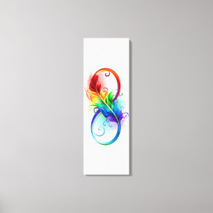 Infineensymbool met regenboogvanger canvas afdruk