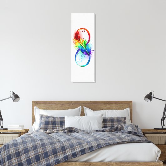 Infineensymbool met regenboogvanger canvas afdruk (Insitu (Slaapkamer))