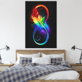Infineensymbool met regenboogvanger canvas afdruk (Insitu (Slaapkamer))
