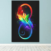 Infineensymbool met regenboogvanger canvas afdruk (Insitu (Houten vloer))