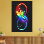 Infineensymbool met regenboogvanger canvas afdruk (Insitu (Woonkamer))